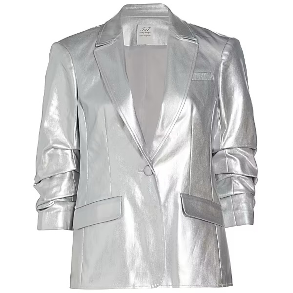 Cinq à Sept Khloe Metallic Foiled Blazer NWOT